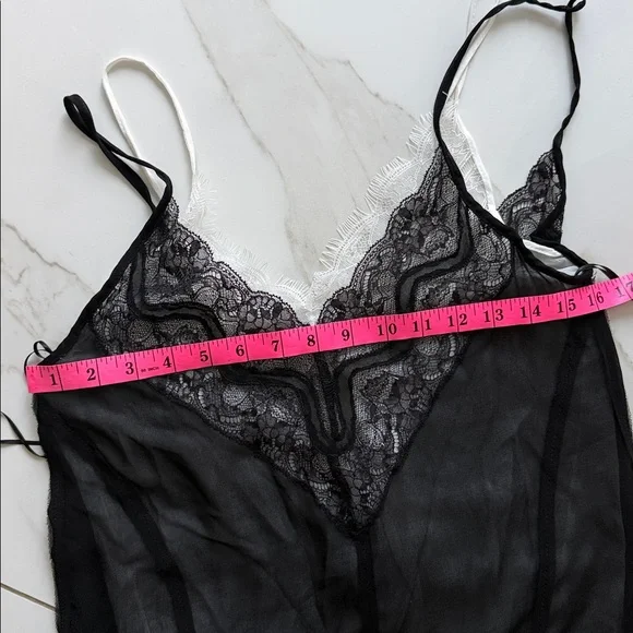 Black Lace-Trim Slip Dress - Picture 10 of 14